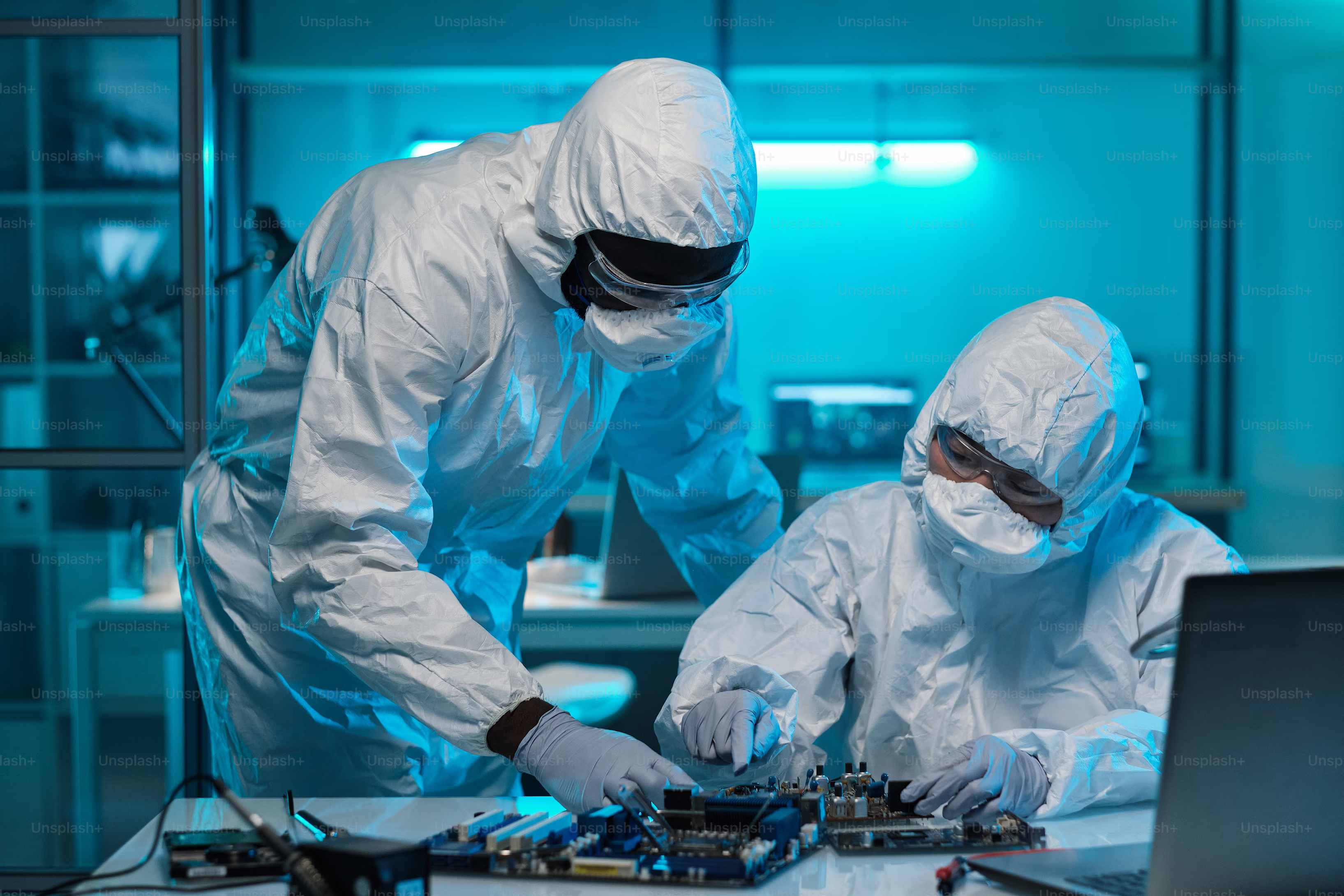 clean room environment with E-sensor monitoring